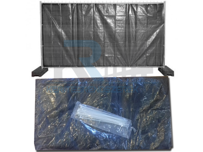 Mobilkerítés ponyva 3,4x1,8m fekete