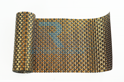 ECOFLEX Rattan betét műanyag 190mm x 2,56m BRONZ