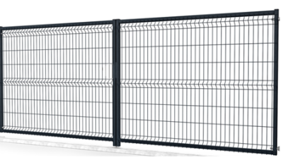 Garten 3D kétszárnyú kapuszárny talpas zsanérral, 3x1,5m, antracit, oszlop nélkül