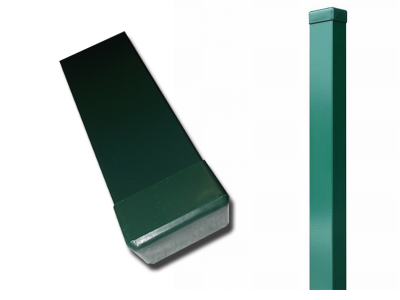 Zártszelvény oszlop zöld 40x60x1,5x2000 mm, FURAT NÉLKÜL
