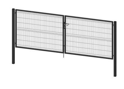 Portal 3D kétszárnyú kapu 4x2.0m, antracit