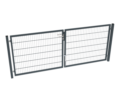 Portal 2D kétszárnyú kapu 4mx2m, antracit