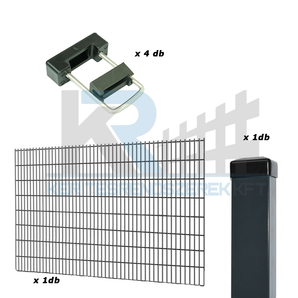 2D ÉRTÉK szett 1,7m magas antracit kerítés