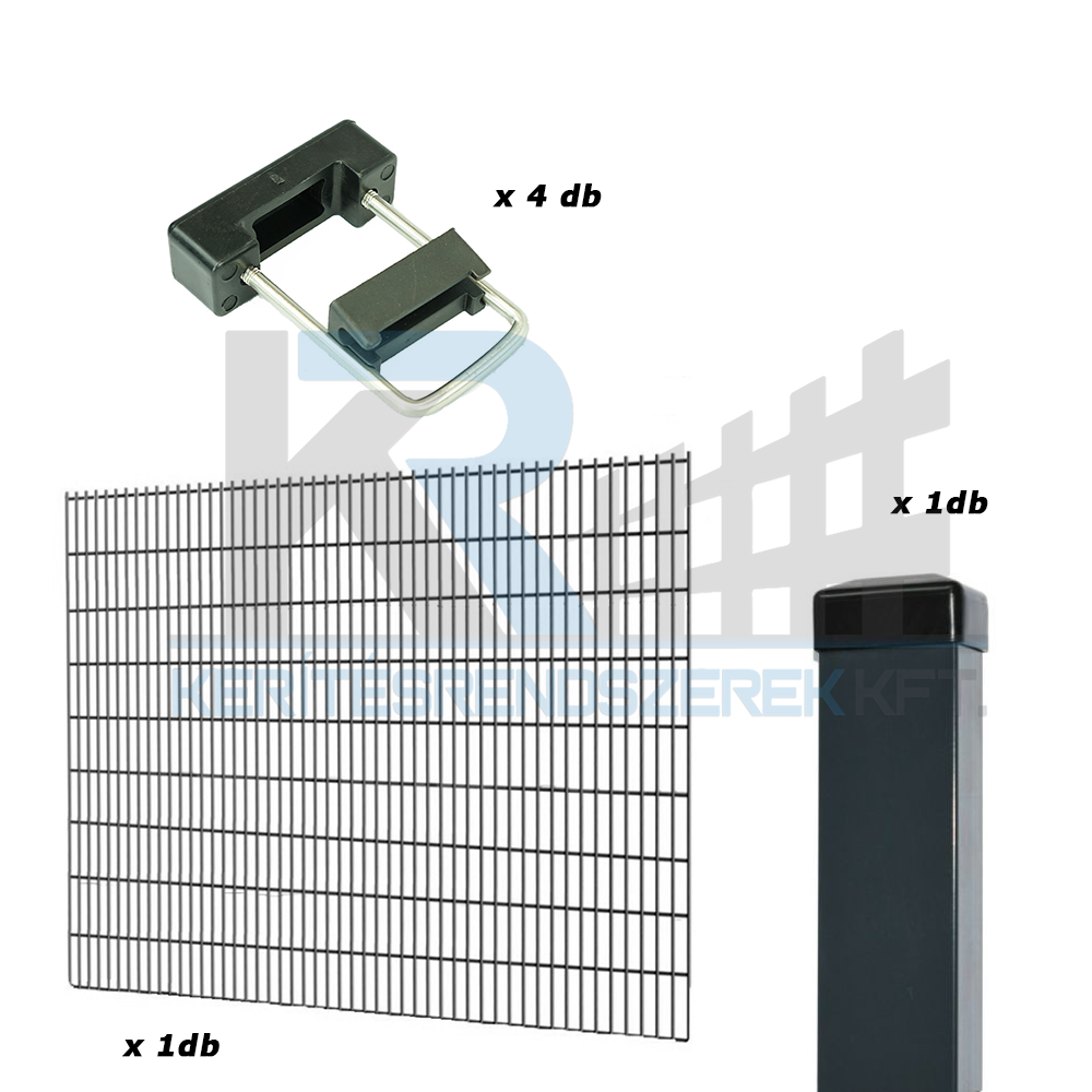2D ÉRTÉK szett 1,9m magas antracit kerítés