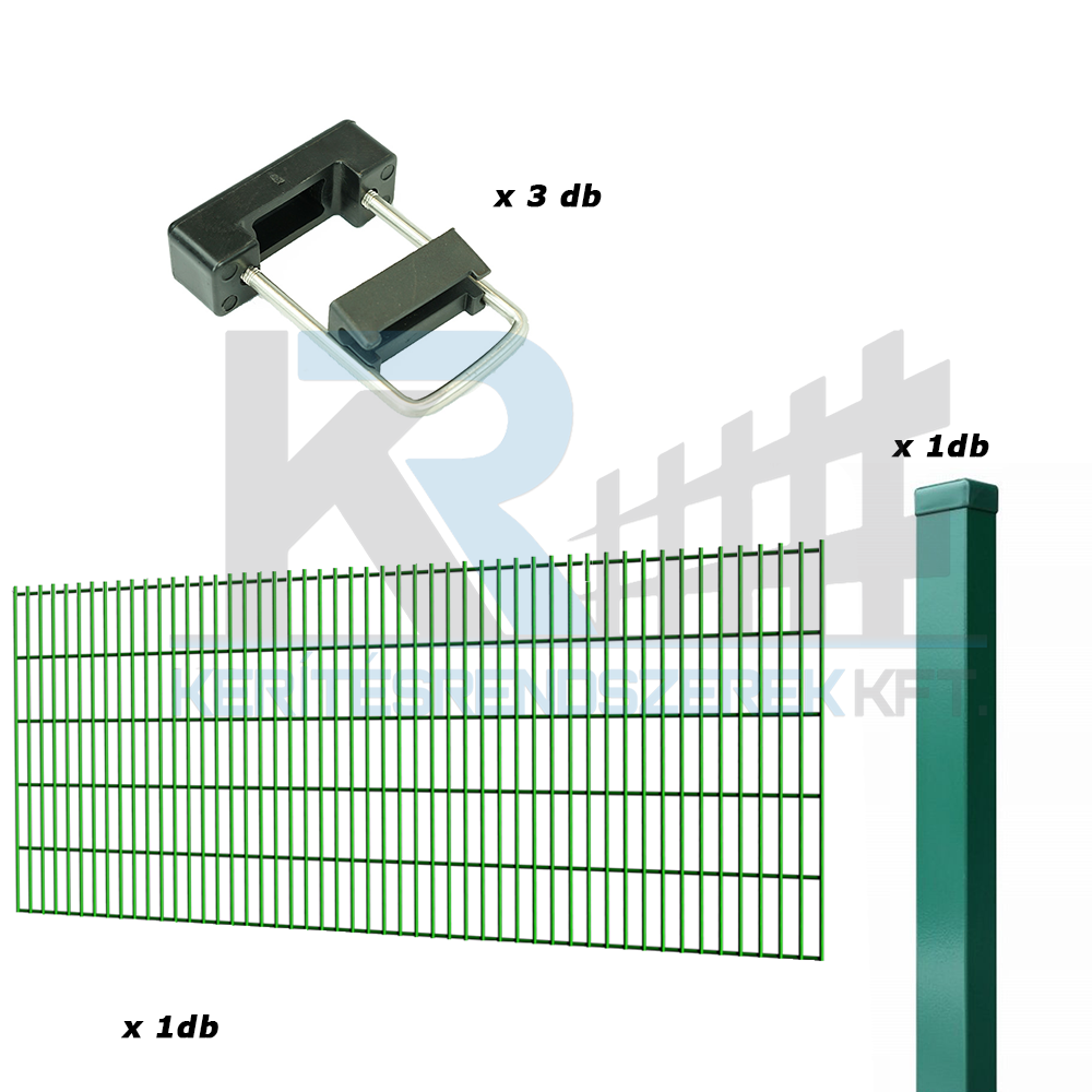 2D ÉRTÉK szett 1,1m magas zöld kerítés
