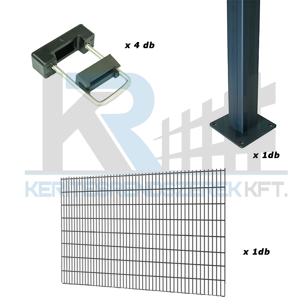 2D DIY szett 1,7m magas antracit kerítés