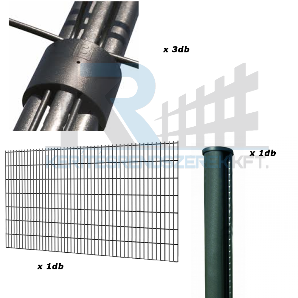 Mobil kerítés íves tetejű szett 7 fm