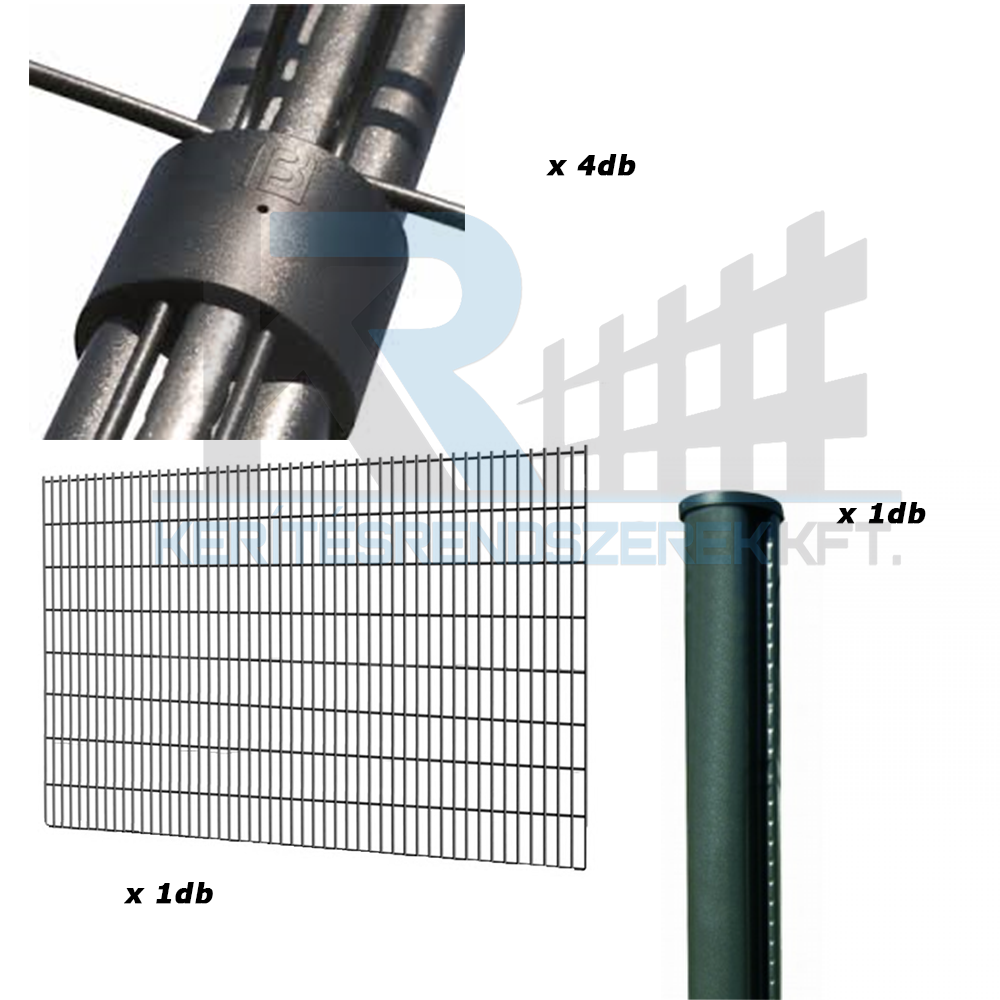 Mobil szett 3,5x3,5m lekerítésre személykapuval – tároló, ketrec, kennel