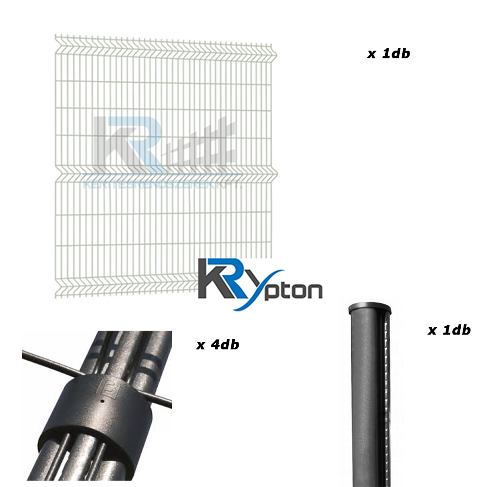 3D ÉRTÉK szett 1,8m magas antracit kerítés