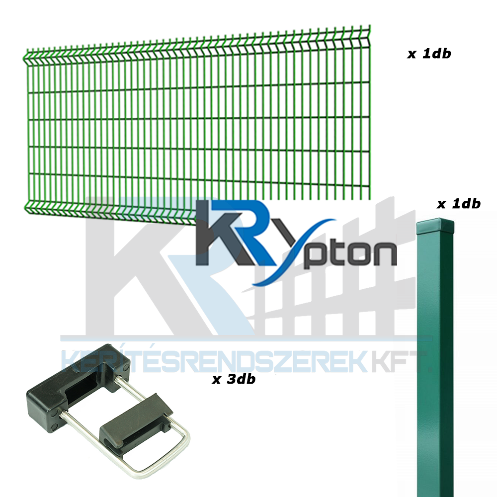 3D ÉRTÉK szett 1,3m magas zöld kerítés