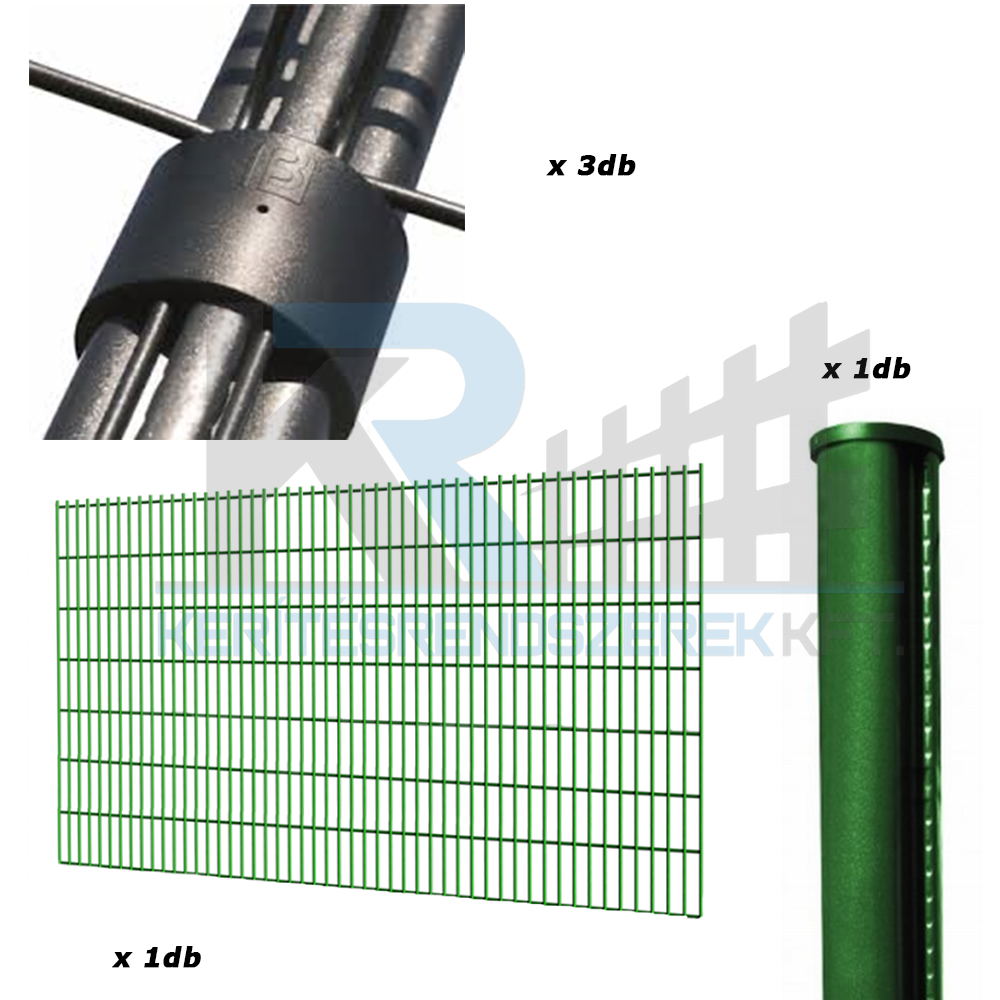 2D ECO szett 1,5m magas zöld kerítés